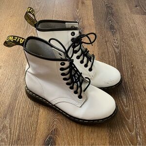 Dr. Martens 1460 White Leather Combat Boot